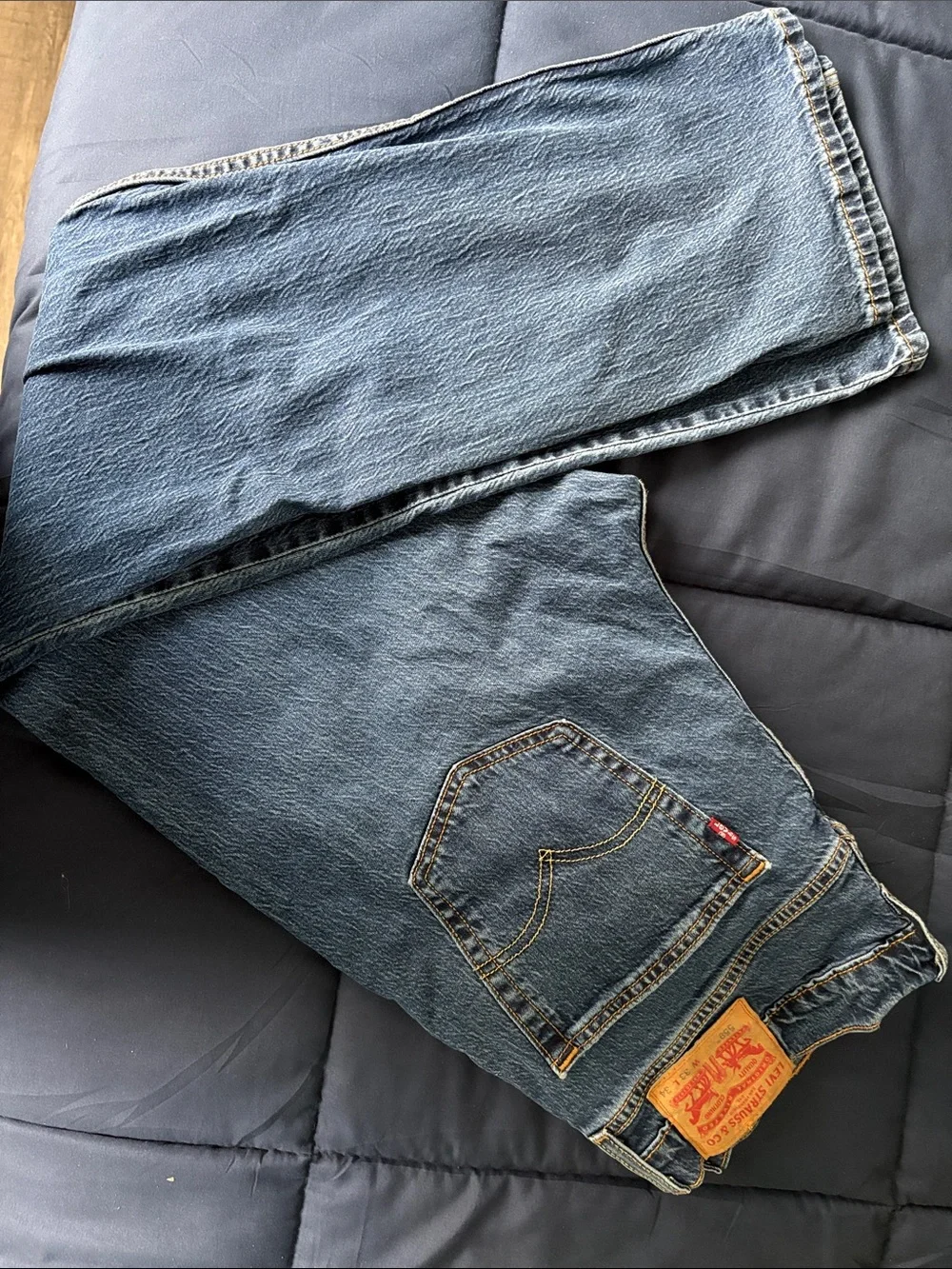Levi's Men's Straight Dark Blue Denim Jeans